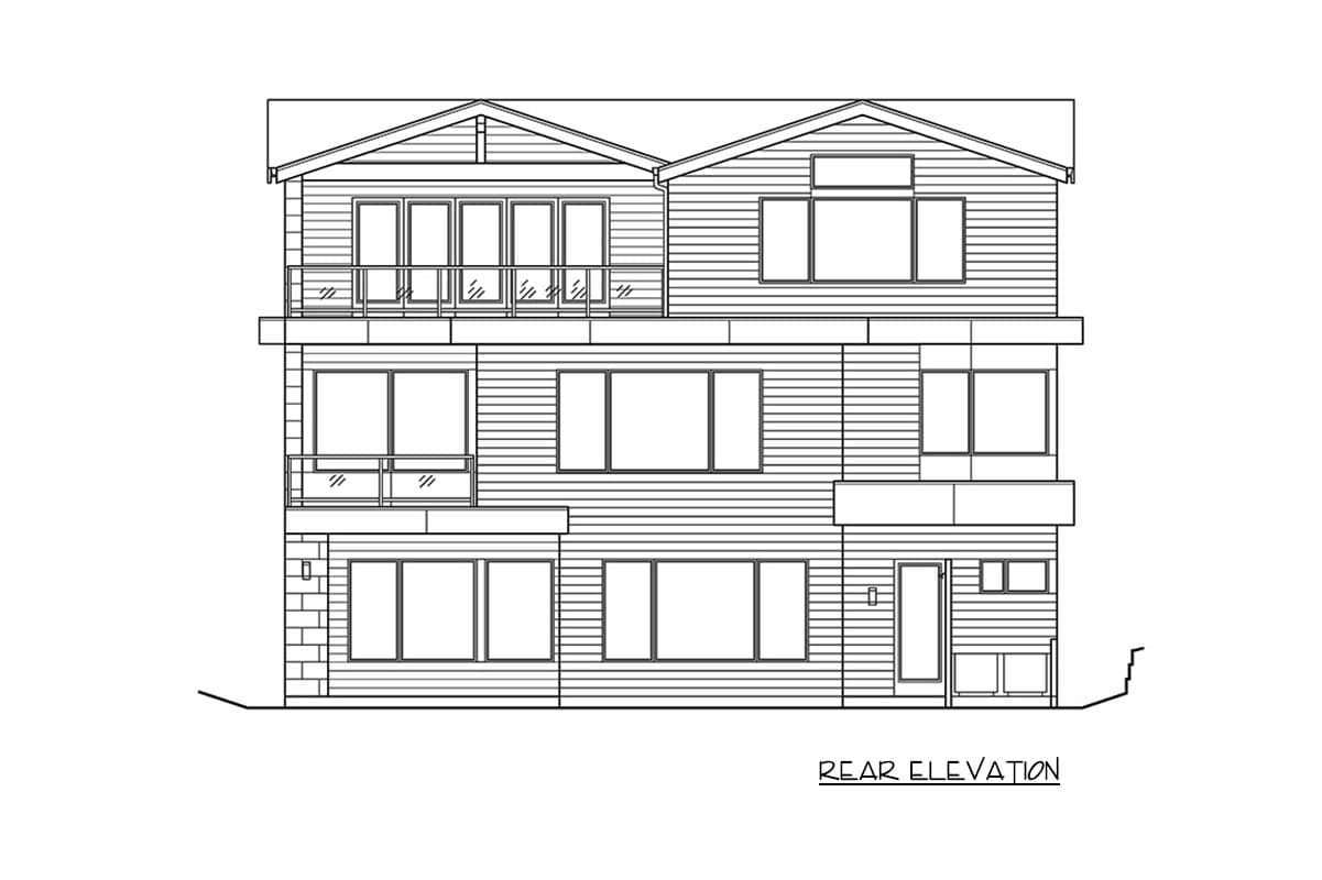 Plan 230017JD: Luxury Modern Home Plan with 5 Bedrooms and Elevator - Image #5 - Contemporary, Modern