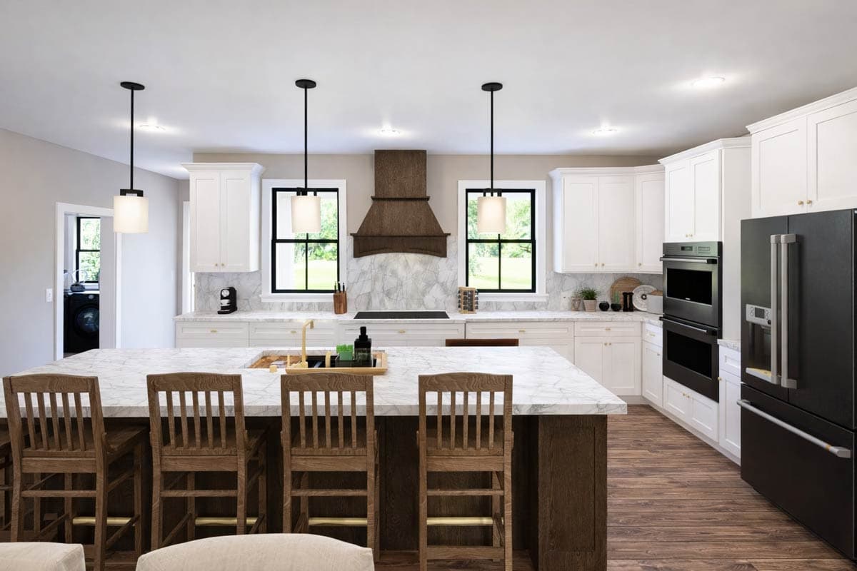 Plan 25079DH: 3-Bed Modern Farmhouse Plan with Carport and Multi-Generational Flexibility - Image #8 - Country, Modern Farmhouse, Ranch
