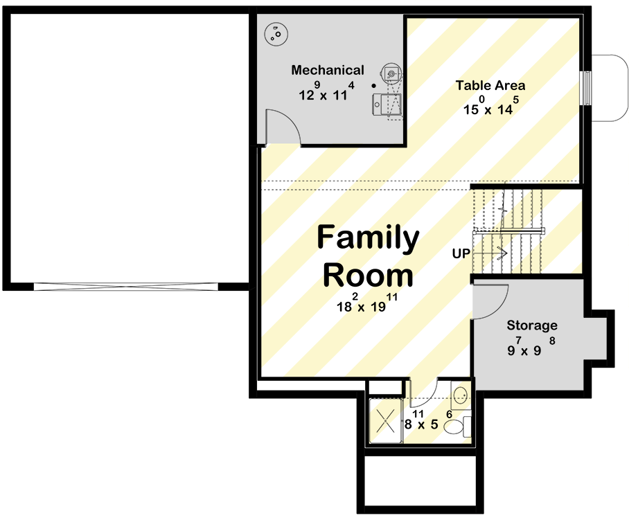 Plan 623616DJ: Elegant French Country House Plan with 3 Bedrooms and Optional Lower Level - Floor Plan - Optional Lower Level Layout ($ Paid Option) - European, French Country