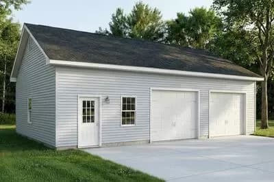 Spacious Craftsman 2-Car Garage House Plan with 1200 Sq Ft Workshop
