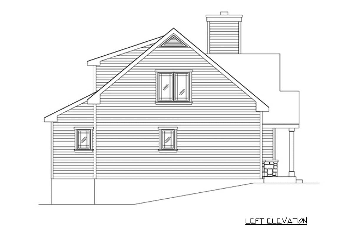 Plan 22038SL: Craftsman Cottage House Plan with 3 Beds and Main Floor Master - Image #2 - Cabin, Cottage, Craftsman