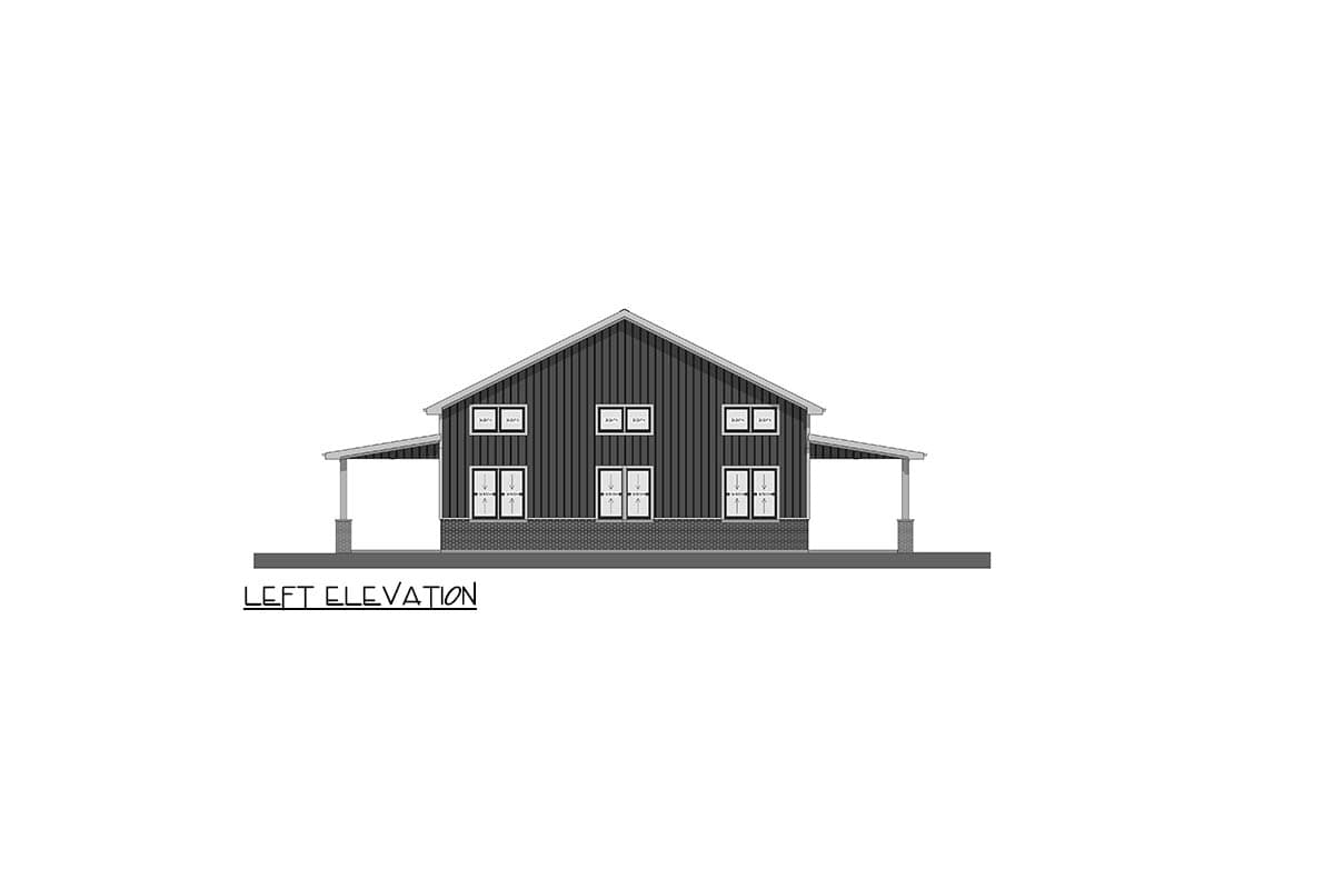 Plan 850026PKE: Modern Barndominium House Plan with 3 Beds, Home Office, and Bonus Room - Image #13 - Barndominium