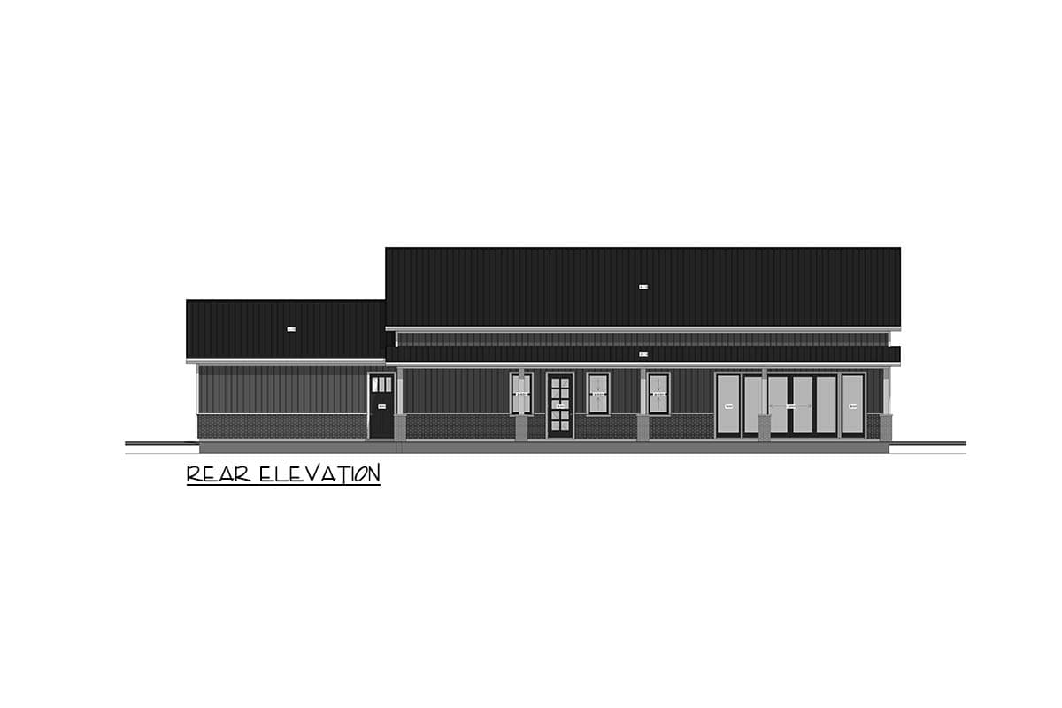 Plan 850026PKE: Modern Barndominium House Plan with 3 Beds, Home Office, and Bonus Room - Image #15 - Barndominium