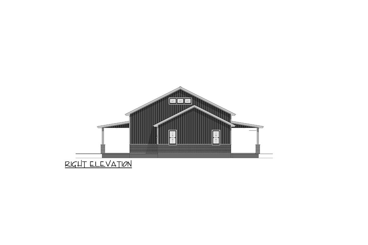 Plan 850026PKE: Modern Barndominium House Plan with 3 Beds, Home Office, and Bonus Room - Image #14 - Barndominium