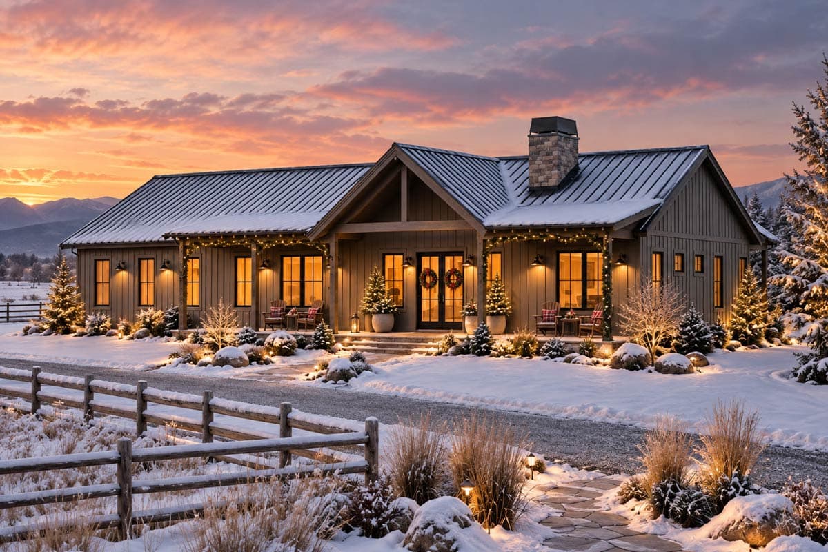 Plan 470318REY: Modern Farmhouse Barndo Plan with Home Office and 3-Car Garage - Image #8 - Barndominium, Country, Farmhouse, Modern Farmhouse, Ranch