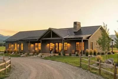 Country House Plan with 3 Beds, Office, and 3-Car Garage