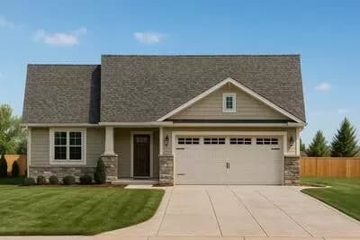 Modern Cottage House Plan with 2 Bedrooms and 2-Car Garage