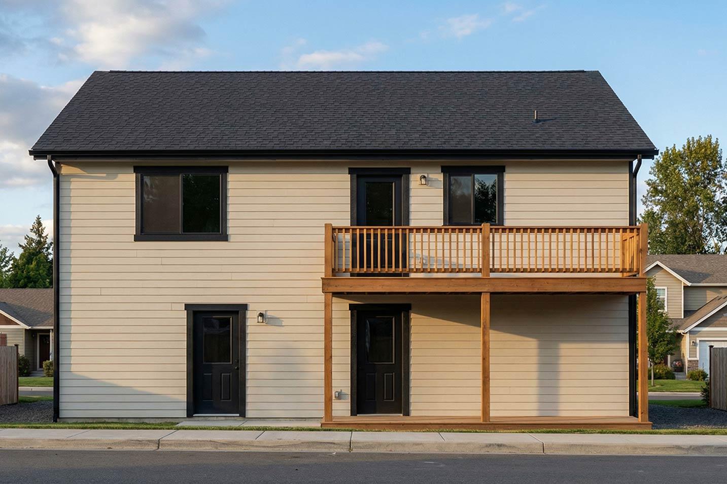 Plan 267107SPK: Modern Farmhouse ADU Plan with 2 Bedrooms and 3-Car Garage - Image #2 - Modern Farmhouse