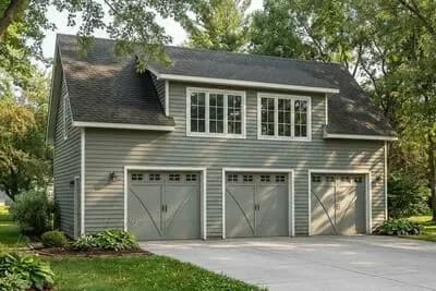 Craftsman 3-Car Garage House Plan with 1-Bedroom Apartment