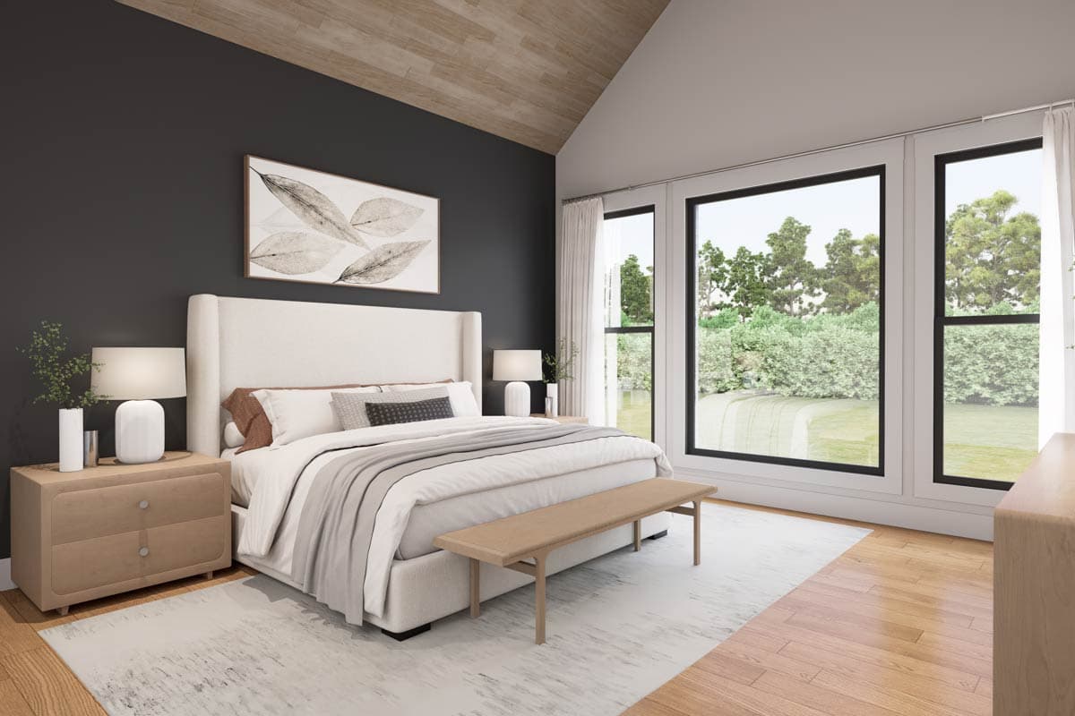 Plan 52036HZ: 3-Bed Modern Farmhouse Plan with Vaulted Master Bedroom and Great Room - Image #10 - Country, Modern Farmhouse, New American, Ranch