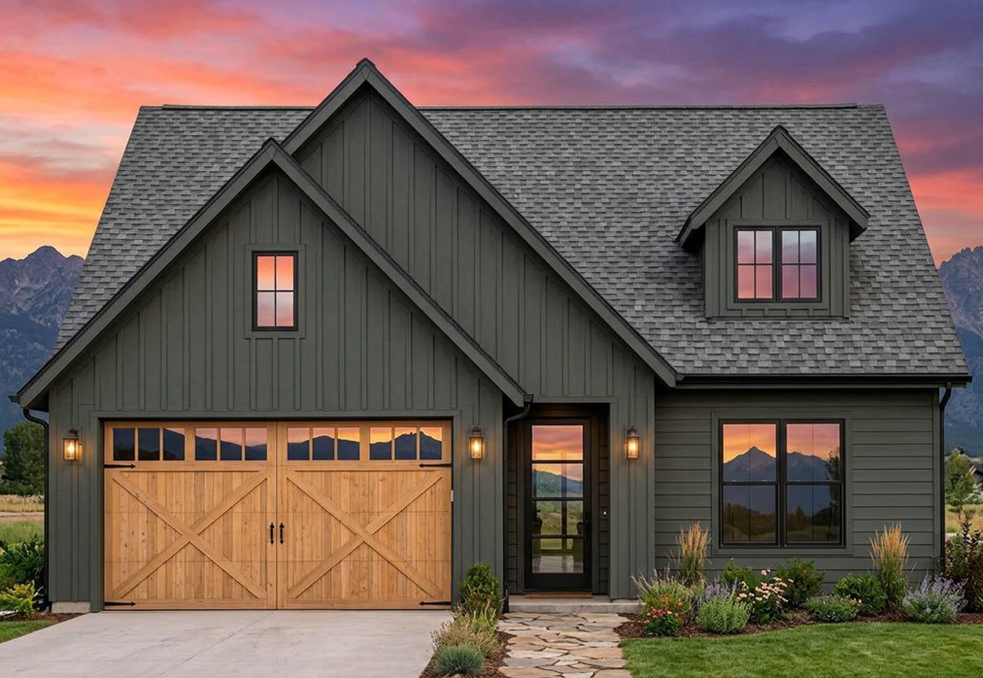 Plan 818202JSS: Modern Farmhouse House Plan with Split Bedrooms and 2-Car Garage - Image #2 - Cottage, Country, Farmhouse, Modern Farmhouse