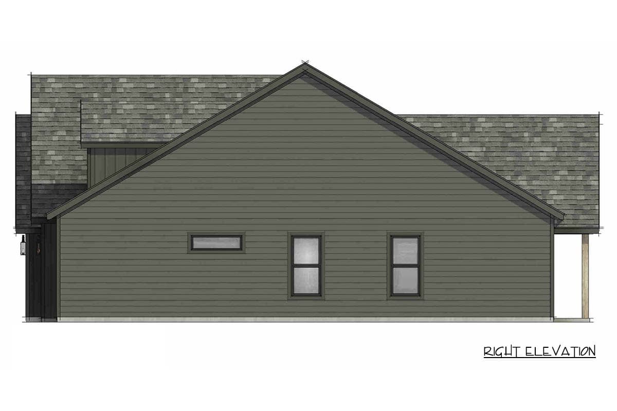 Plan 818202JSS: Modern Farmhouse House Plan with Split Bedrooms and 2-Car Garage - Image #7 - Cottage, Country, Farmhouse, Modern Farmhouse