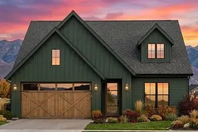Modern Farmhouse House Plan with Split Bedrooms and 2-Car Garage