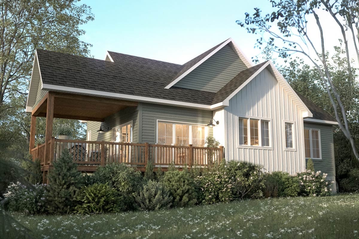 Plan 22747DR: New American Craftsman House Plan with 1 Bedroom and Butler Pantry - Image #2 - Craftsman, New American, Traditional