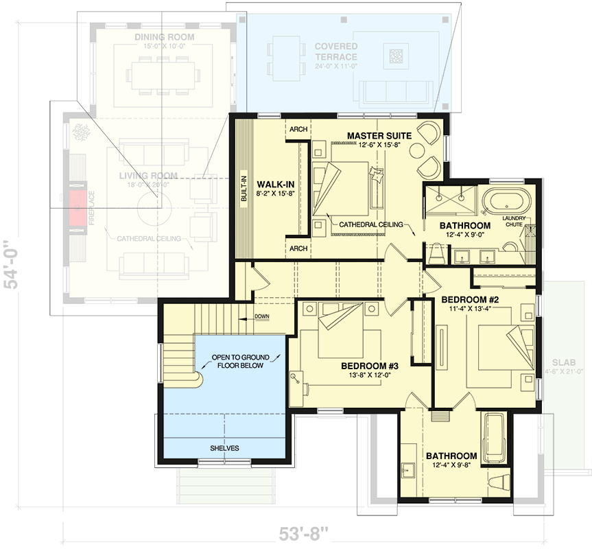 Plan 22748DR: Elegant Country European House Plan with 2,701 Sq Ft and Flexible Bedrooms - Floor Plan - 2nd Floor - Country, European, Farmhouse, Traditional