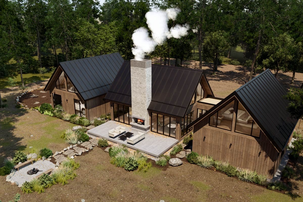 Plan 311066RMZ: Modern Mountain Retreat House Plan with Vaulted Great Room and 4 Bedrooms - Image #3 - Contemporary, Craftsman, Mid Century Modern, Mountain, Rustic