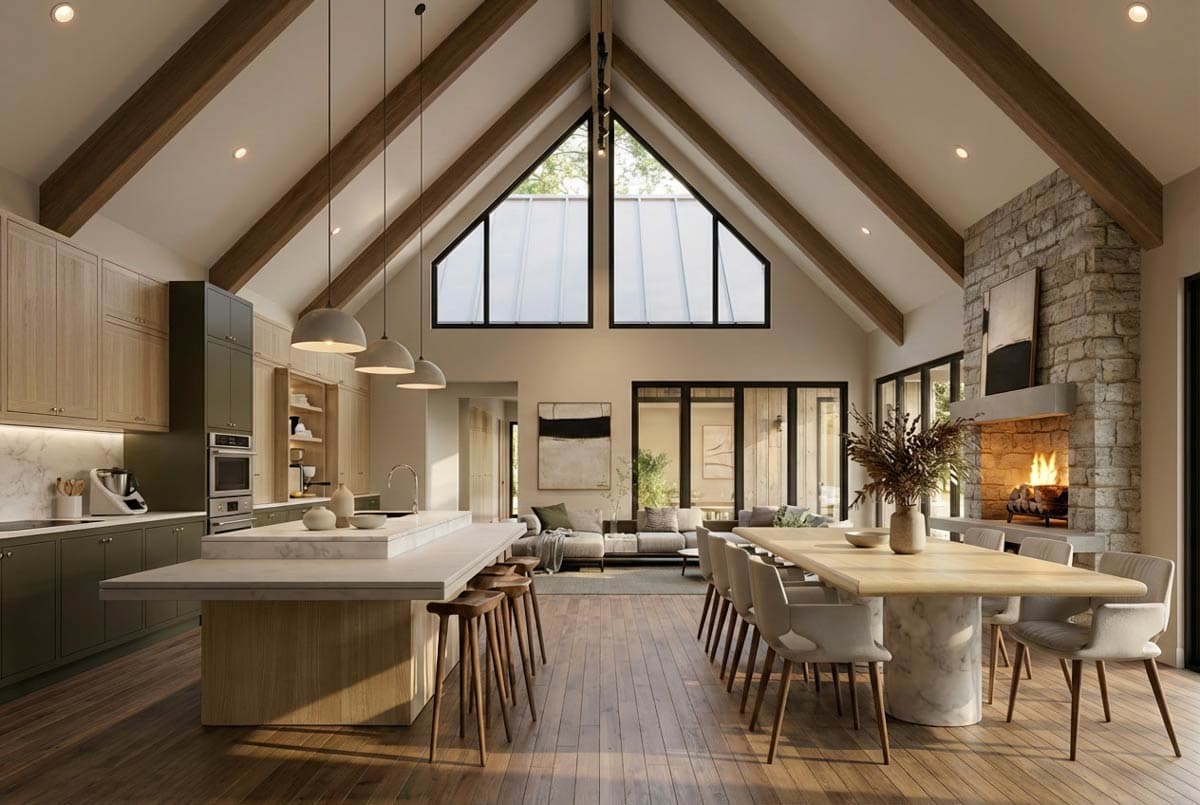 Plan 311066RMZ: Modern Mountain Retreat House Plan with Vaulted Great Room and 4 Bedrooms - Image #7 - Contemporary, Craftsman, Mid Century Modern, Mountain, Rustic