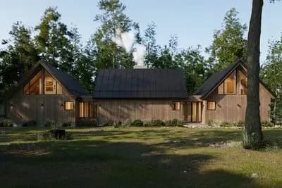 Modern Mountain Retreat House Plan with Vaulted Great Room and 4 Bedrooms