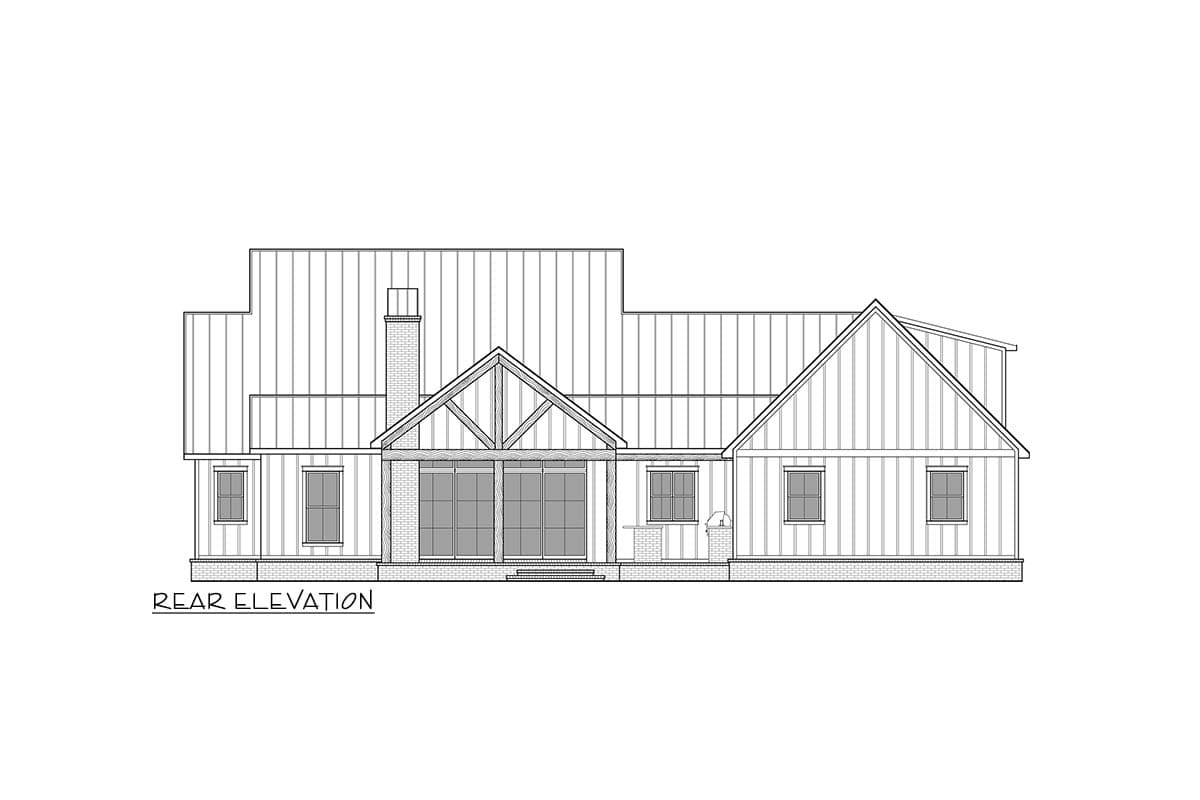 Plan 56569SM: Stunning Modern Farmhouse House Plan with 4 Beds and Expansive Outdoor Living - Image #6 - Country, Modern Farmhouse, New American