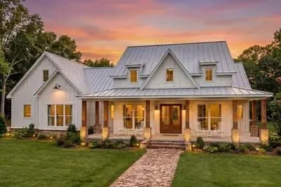 Stunning Modern Farmhouse House Plan with 4 Beds and Expansive Outdoor Living