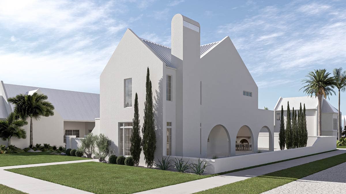 Plan 623619DJ: Coastal Contemporary House Plan with 3 Beds and Courtyard Living - Image #7 - Coastal Contemporary, Contemporary, Florida-Style