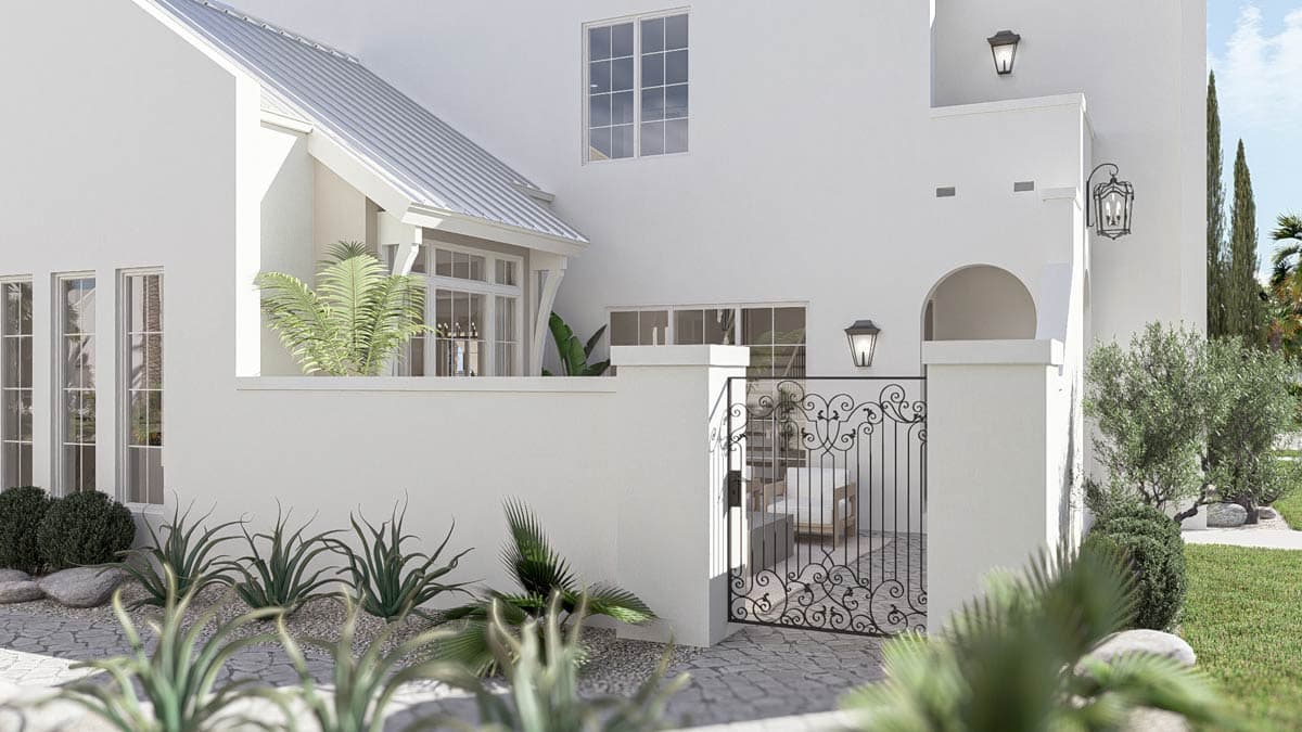 Plan 623619DJ: Coastal Contemporary House Plan with 3 Beds and Courtyard Living - Image #10 - Coastal Contemporary, Contemporary, Florida-Style