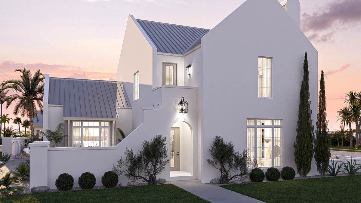 Plan 623619DJ: Coastal Contemporary House Plan with 3 Beds and Courtyard Living - Image #8 - Coastal Contemporary, Contemporary, Florida-Style