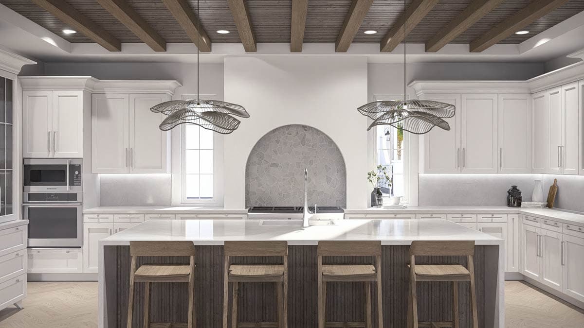 Plan 623621DJ: Coastal Contemporary House Plan with Courtyard and Upstairs Master Suite - Image #13 - Coastal Contemporary, Contemporary, Florida-Style