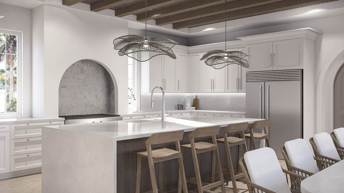 Plan 623621DJ: Coastal Contemporary House Plan with Courtyard and Upstairs Master Suite - Image #14 - Coastal Contemporary, Contemporary, Florida-Style