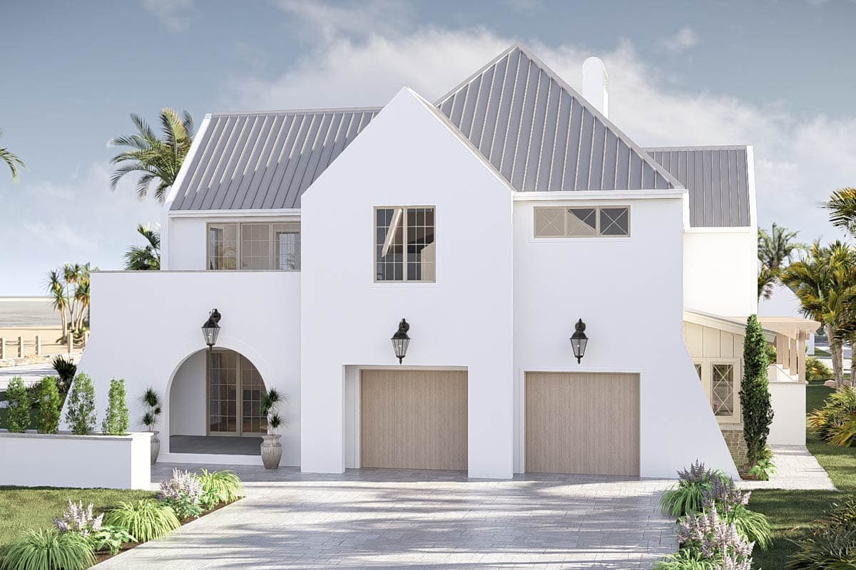 Plan 623622DJ: Stunning Coastal Contemporary House Plan with 4 Beds and Two Master Suites - Image #2 - Coastal Contemporary, Contemporary