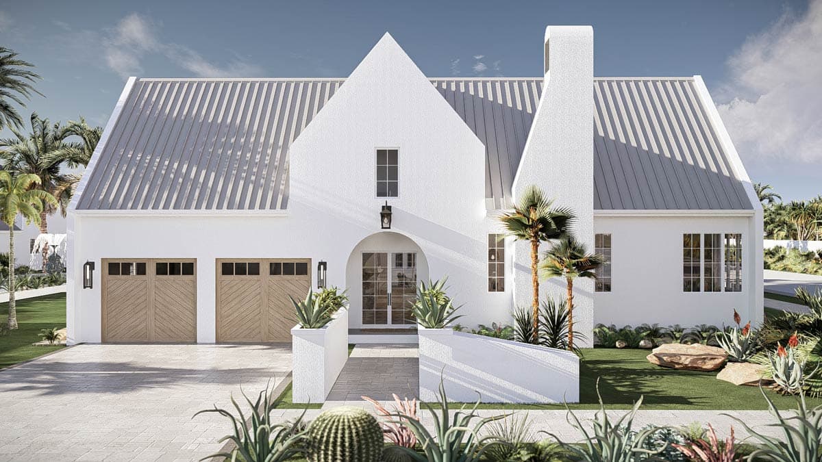 Plan 623623DJ: Luxury Coastal Contemporary House Plan with 3 Bedrooms and Outdoor Kitchen - Image #3 - Coastal Contemporary, Contemporary