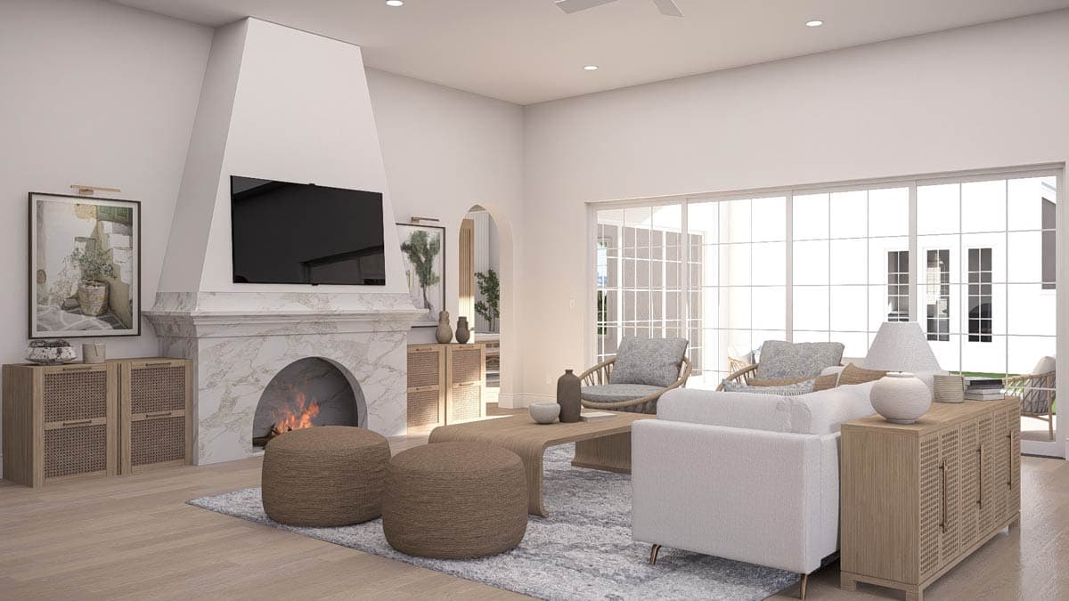 Plan 623623DJ: Luxury Coastal Contemporary House Plan with 3 Bedrooms and Outdoor Kitchen - Image #11 - Coastal Contemporary, Contemporary