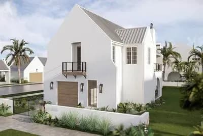 Contemporary Coastal House Plan with 3 Bedrooms and Outdoor Kitchen