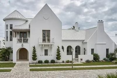 Stunning Coastal Contemporary House Plan with 4 Bedrooms and Courtyard