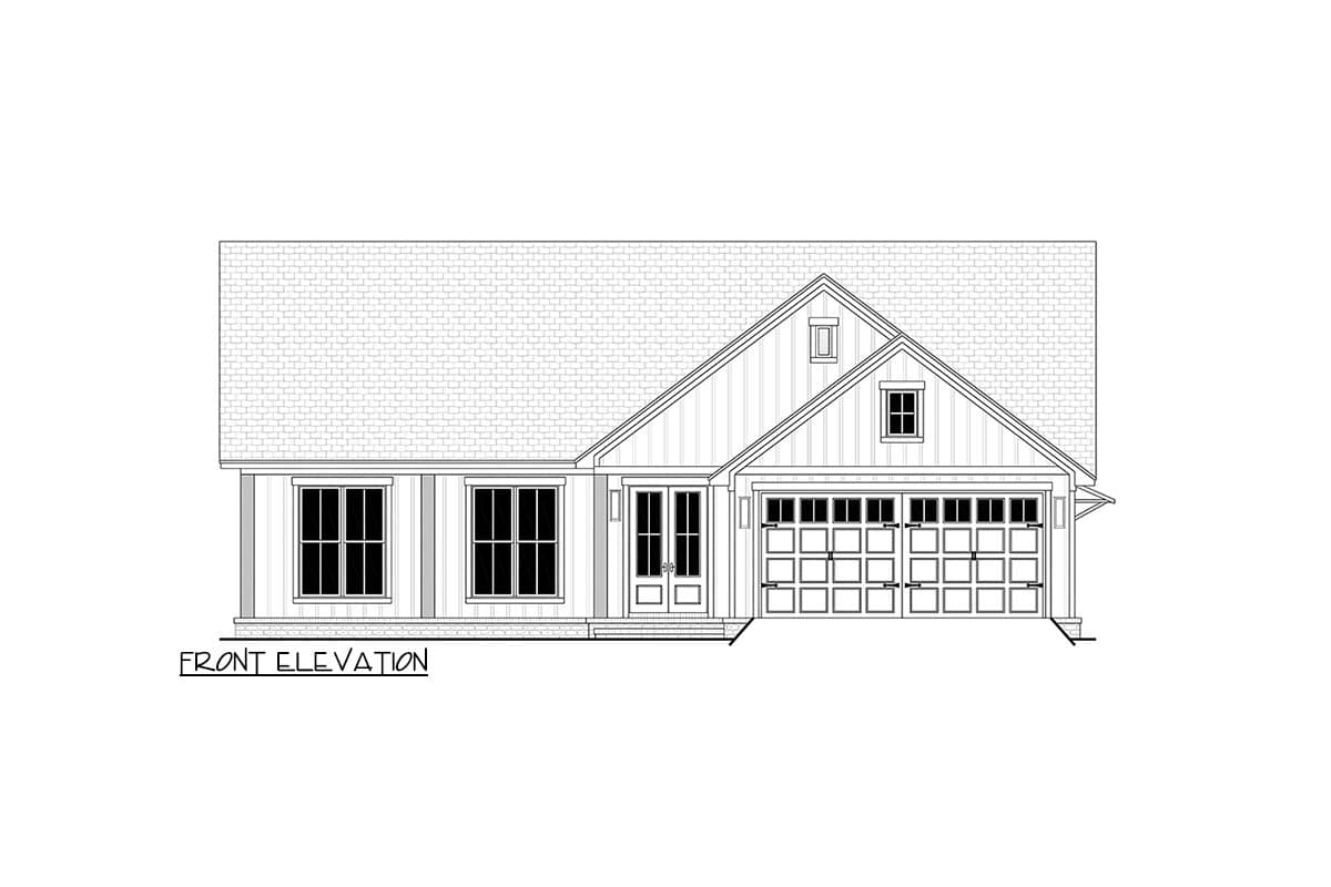 Plan 52037HZ: Farmhouse House Plan with 3 Beds, 2 Baths, and Inviting Porches - Image #9 - Country, Farmhouse, Southern, Traditional