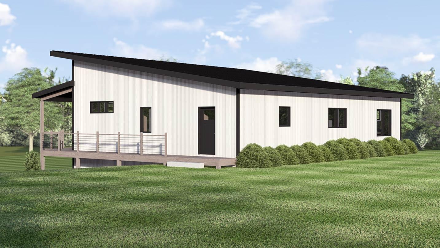 Plan 135419GRA: Contemporary Mountain 3 Bedroom House Plan with Walkout Basement and Deck - Image #3 - Contemporary, Modern, New American