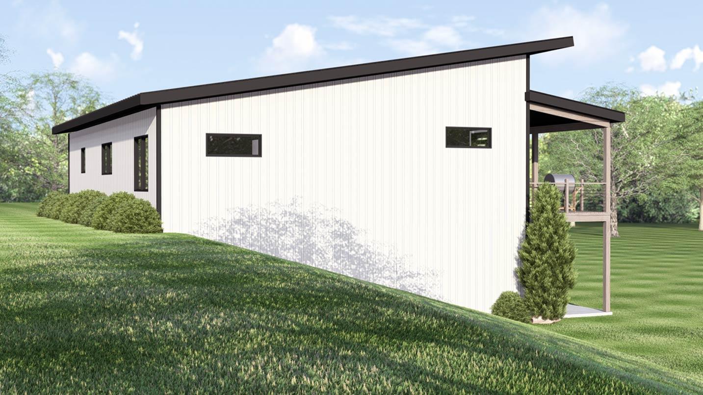 Plan 135419GRA: Contemporary Mountain 3 Bedroom House Plan with Walkout Basement and Deck - Image #4 - Contemporary, Modern, New American