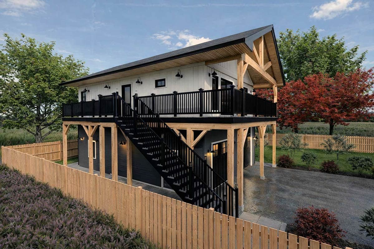 Plan 147066RML: Modern Farmhouse Craftsman House Plan with 2 Beds and Workshop - Image #3 - Country, Craftsman, Modern Farmhouse