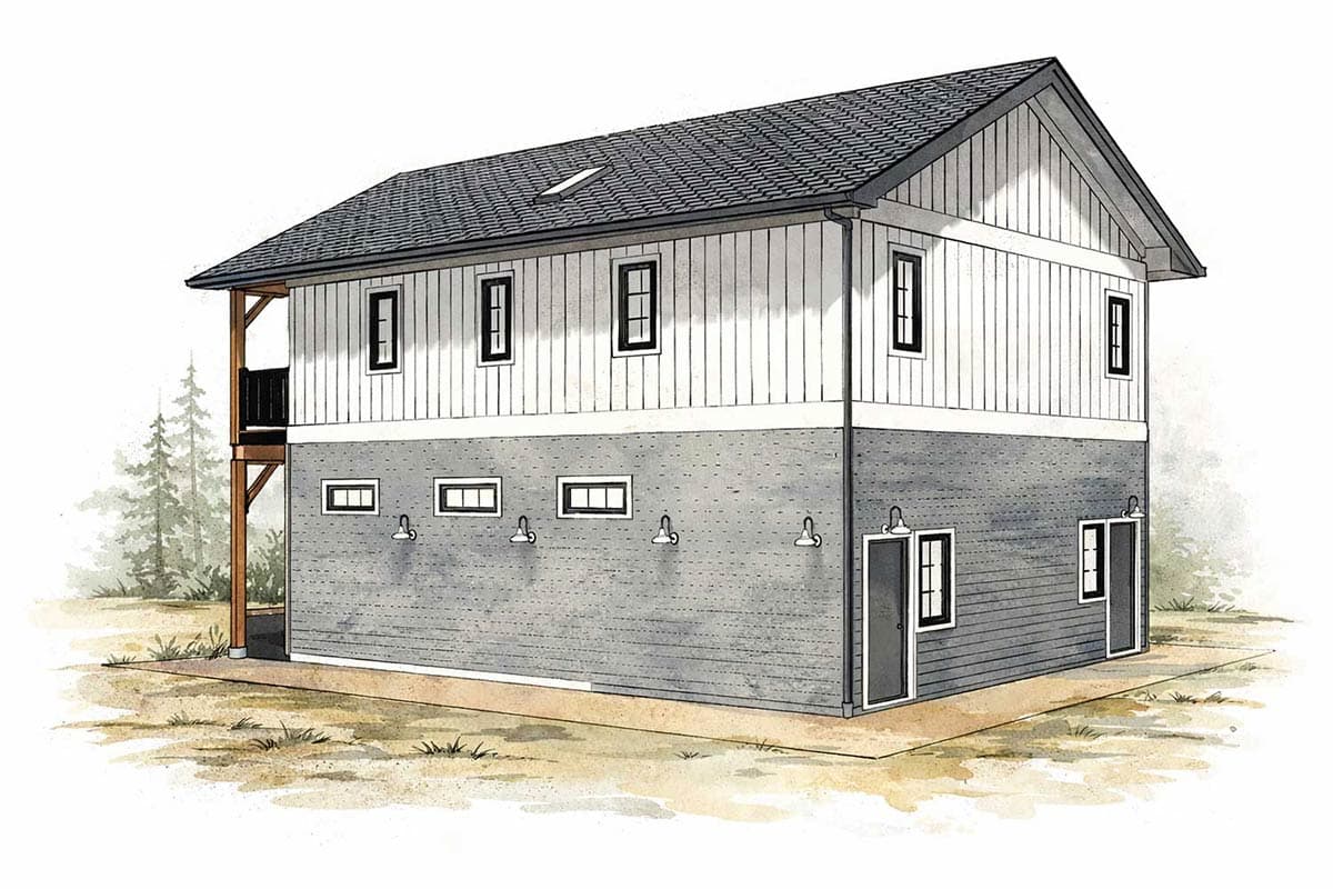 Plan 147066RML: Modern Farmhouse Craftsman House Plan with 2 Beds and Workshop - Image #7 - Country, Craftsman, Modern Farmhouse