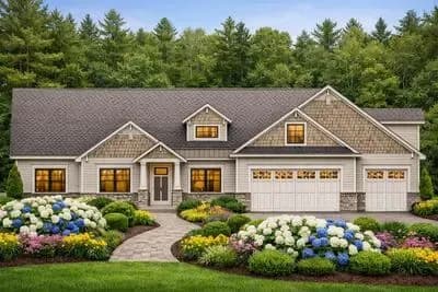 Spacious Two-Story Craftsman House Plan with 5 Beds and 3-Car Garage