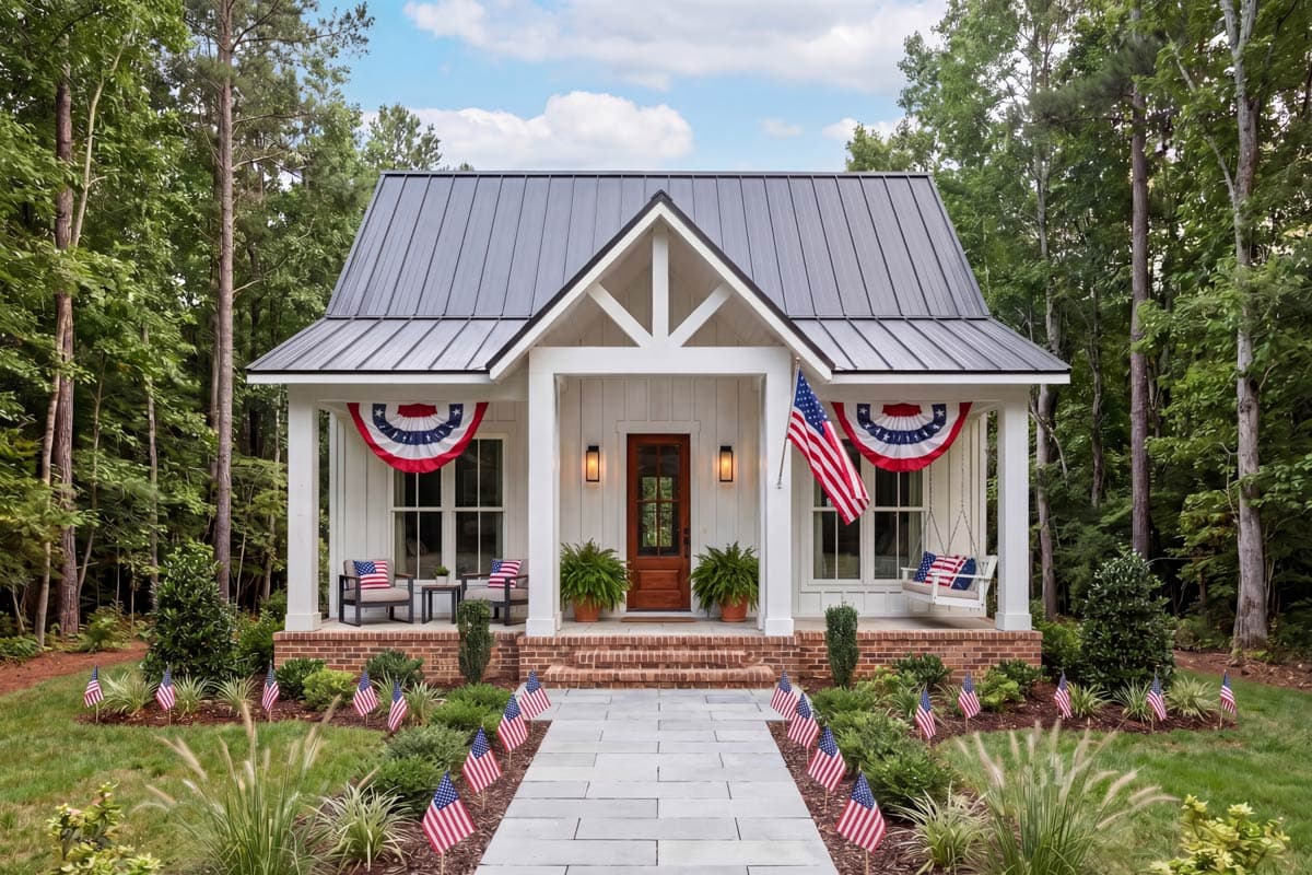 Plan image - 52038HZ:Southern Farmhouse House Plan with 2 Beds and Large Porches