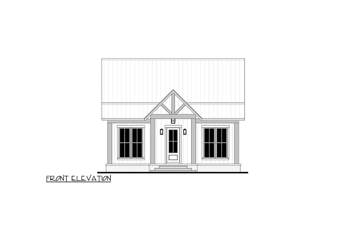 Plan 52038HZ: Southern Farmhouse House Plan with 2 Beds and Large Porches - Image #8 - Cottage, Country, Farmhouse, Southern