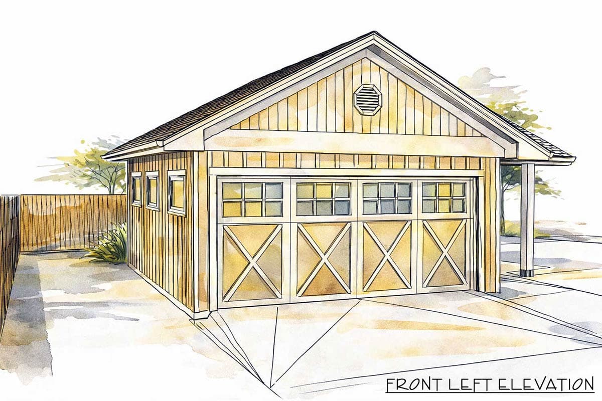 Plan 147067RML: Craftsman Farmhouse Garage Plan with Workshop - Image #3 - Craftsman, Farmhouse