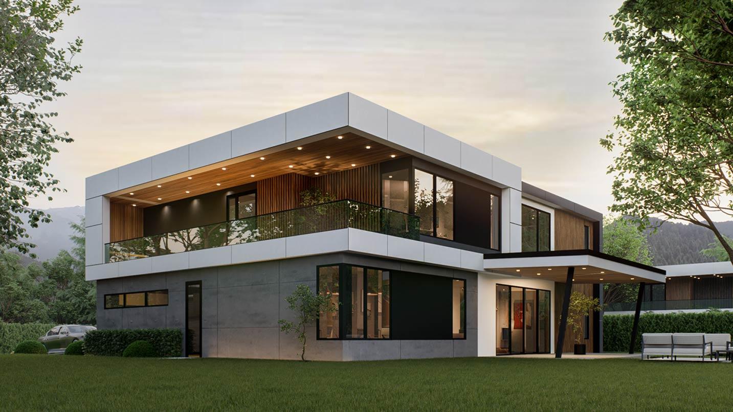 Plan 666312RAF: Contemporary 5-Bedroom House Plan with Expansive Deck and Home Office - Image #4 - Contemporary, Modern