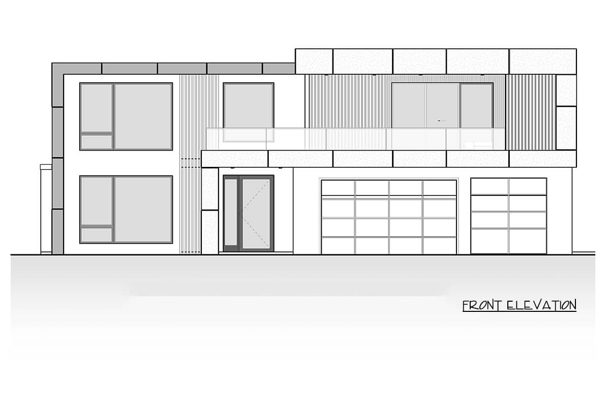 Plan 666312RAF: Contemporary 5-Bedroom House Plan with Expansive Deck and Home Office - Image #5 - Contemporary, Modern