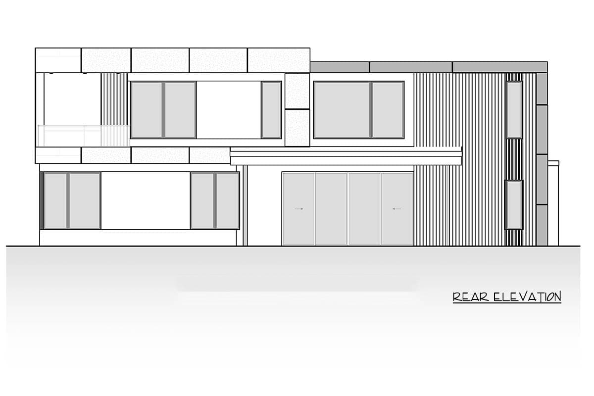 Plan 666312RAF: Contemporary 5-Bedroom House Plan with Expansive Deck and Home Office - Image #7 - Contemporary, Modern