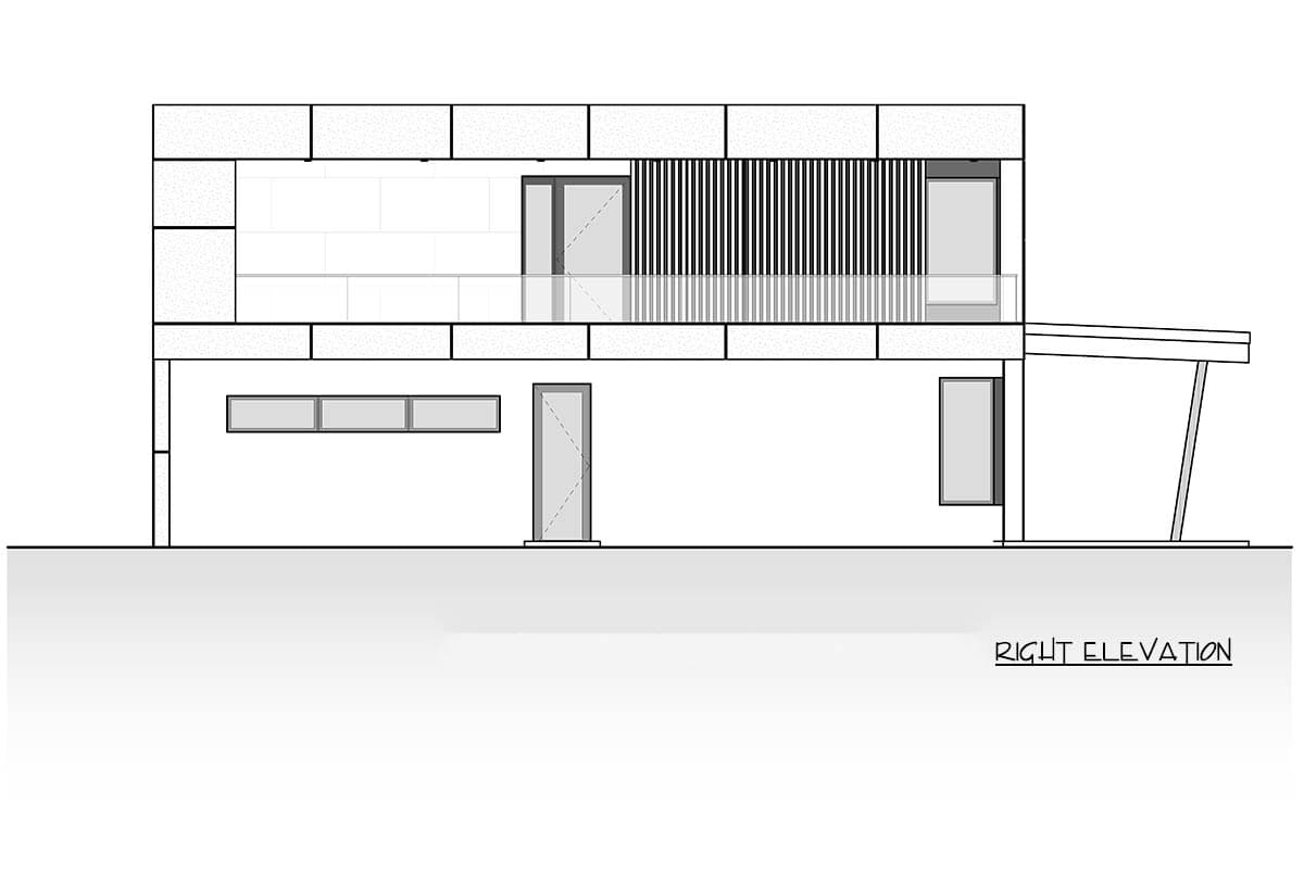 Plan 666312RAF: Contemporary 5-Bedroom House Plan with Expansive Deck and Home Office - Image #8 - Contemporary, Modern
