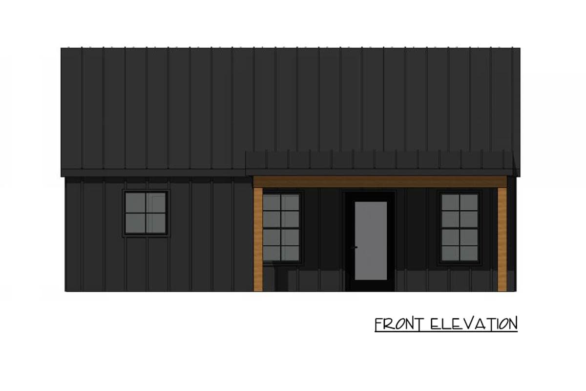 Plan 421039HFC: Charming 2-Bedroom Cottage House Plan with Vaulted Ceilings - Image #4 - Cabin, Cottage, Farmhouse