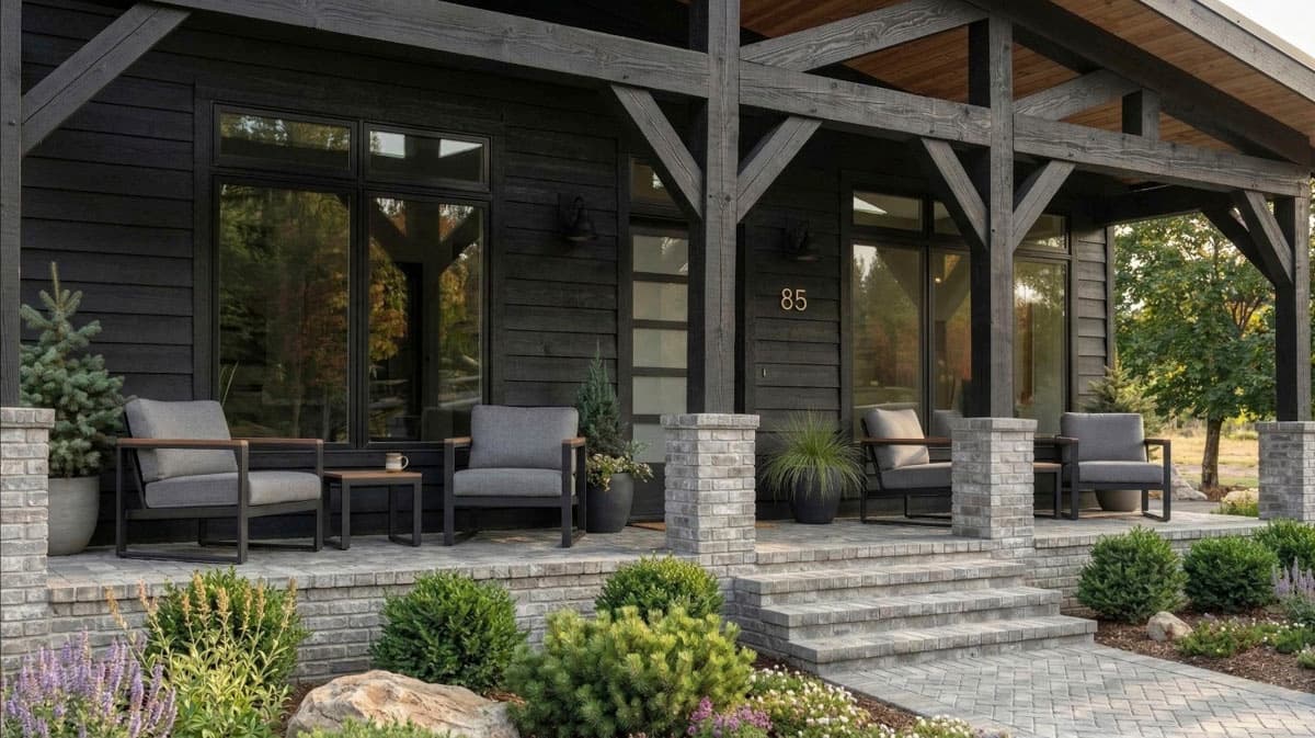 Plan 421040HFC: 2-Bedroom Mountain Modern Cabin with Striking Covered Front and Rear Porch - Image #2 - Contemporary, Modern, Mountain, Northwest