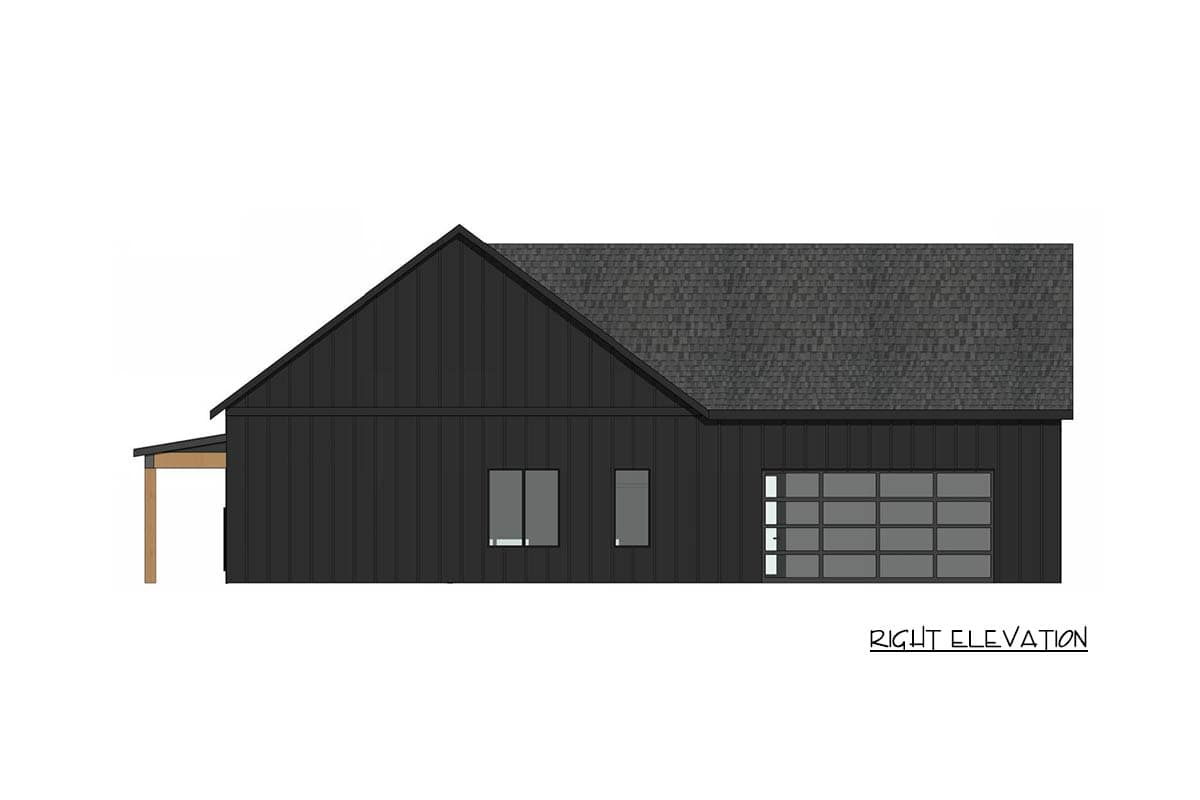 Plan 421041HFC: Modern Barndominium House Plan with 3 Beds, Outdoor Kitchen, and Two-Story Great Room - Image #2 - Barndominium, Country, Modern Farmhouse
